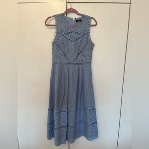 RSP $225 Tahari ASL Sabina Dress size 8 light blue